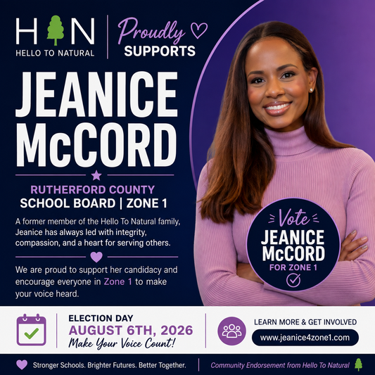 Hello To Natural Proudly Endorses Jeanice McCord for Rutherford County School Board, Zone 1