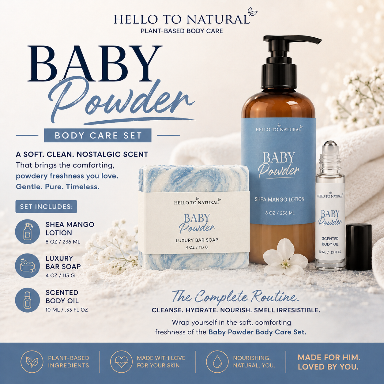 Baby Powder Body Care Set