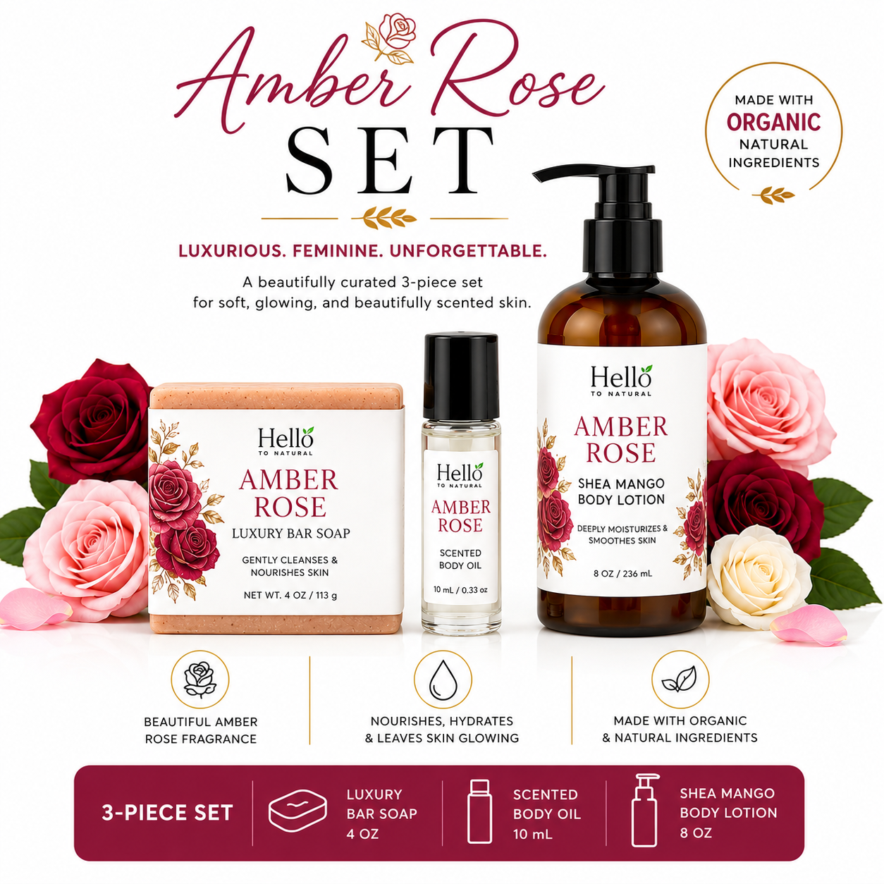 Amber Rose Body Care Set