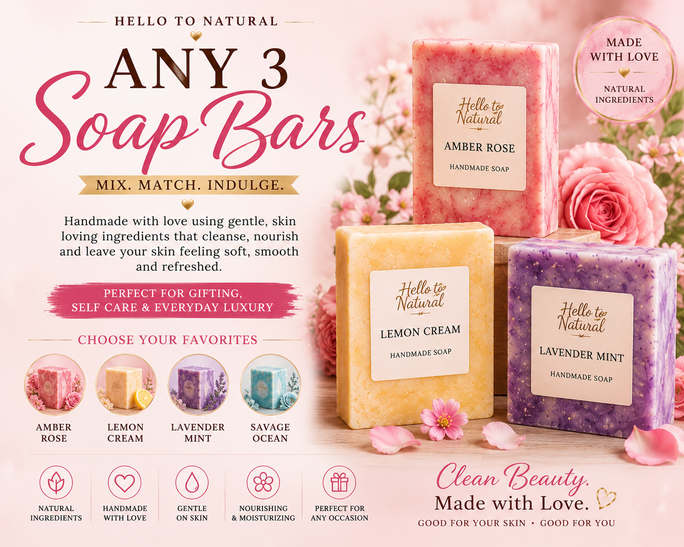 Organic Artisan Soap Bars