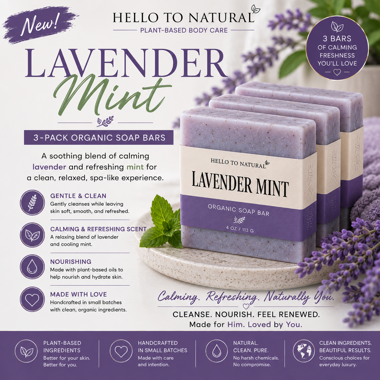 Organic Artisan Soap Bars